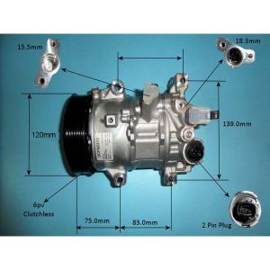 Compressor (AirCon Pump) Toyota Rav 4 2.0 VVTi Petrol (Dec 2012 to Oct 2015)