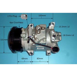 Compressor (AirCon Pump) Toyota Rav 4 2.0 16v Petrol (Dec 2008 to Feb 2010)