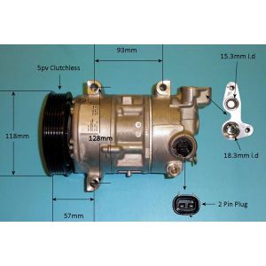 Compressor (AirCon Pump) Toyota Avensis 1.6 D4D Diesel (Apr 2015 to Oct 2018)