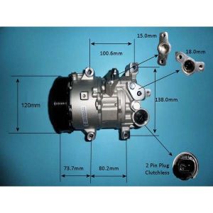 Compressor (AirCon Pump) Toyota Avensis 1.8 Petrol (Jun 2015 to Oct 2018)