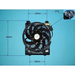 Condenser Cooling Fan Vauxhall Corsa C 1.0 Petrol (Sep 2000 to Sep 2003)