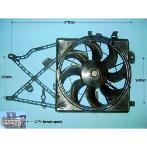 Condenser Cooling Fan Vauxhall Vectra B (96-02) 2.0 Di Diesel (Mar 1999 to Aug 2002)