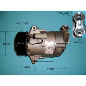 Compressor (AirCon Pump) Vauxhall Astra H MK5 1.9 CDTi 120 BHP Diesel (Feb 2004 to Dec 2009)