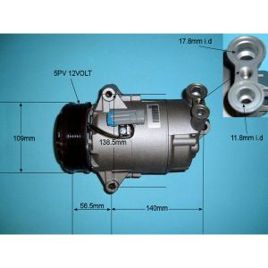 Compressor (AirCon Pump) Vauxhall Astra H MK5 1.6 16v Twinport Petrol (Feb 2004 to Dec 2009)