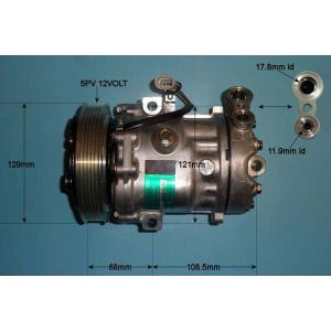 Compressor (AirCon Pump) Vauxhall Combo C 1.4 Petrol (Aug 2004 to Sep 2010)