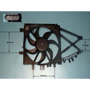 Radiator Cooling Fan Vauxhall Combo C 1.7 Di Diesel (Sep 2000 to Jul 2003)