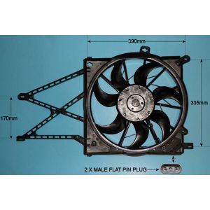 Condenser Cooling Fan Vauxhall Astra H MK5 1.6 16v Twinport Petrol (Feb 2004 to Dec 2009)