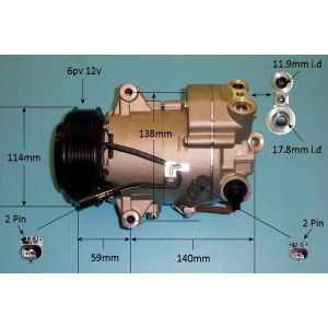 Compressor (AirCon Pump) Vauxhall Astra J GTC 2.0 VXR Petrol Automatic (Apr 2012 to 2023)