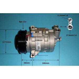 Compressor (AirCon Pump) Vauxhall Antara 2.2 CDTi Diesel (Dec 2010 to Jan 2015)