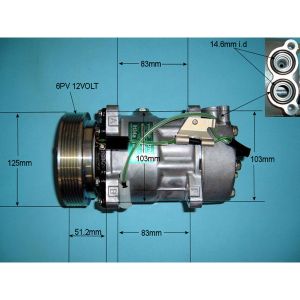 Compressor (AirCon Pump) Volvo 860 3.0 24v V6 Petrol (Aug 1993 to Jul 1997)