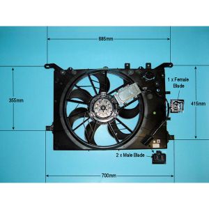Condenser Cooling Fan Volvo S80 MK1 2.4 Petrol (May 1998 to 2002)