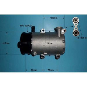 Compressor (AirCon Pump) Volvo C30 1.6 16v Petrol (2007 to Nov 2007)