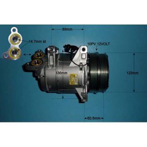 Compressor (AirCon Pump) Volvo C30 2.5 20v T5 Petrol (Nov 2007 to Dec 2012)