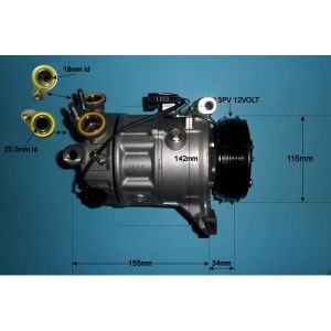 Compressor (AirCon Pump) Volvo S60 MK2 2.0 D3 Diesel (Apr 2010 to Dec 2014)