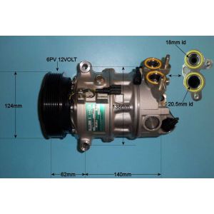 Compressor (AirCon Pump) Volvo S60 MK2 1.5 T2 Petrol (Mar 2015 to May 2018)