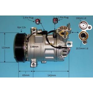 Compressor (AirCon Pump) Volvo S60 MK2 1.5 T2 Petrol (Mar 2015 to May 2018)