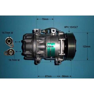 Compressor (AirCon Pump) Volvo C30 2.0 D 4CYL Diesel (Oct 2006 to Nov 2007)