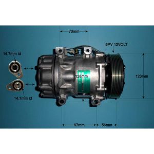 Compressor (AirCon Pump) Volvo C70 2.0 D MK2 CONVERTIBLE Diesel (Jan 2008 to Jun 2013)