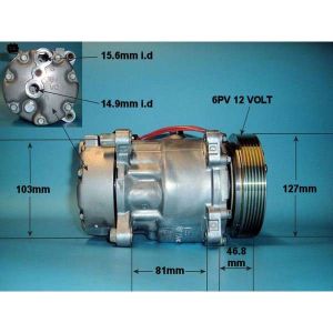 Compressor (AirCon Pump) VW Caravelle/Multivan 2.5 TDi Diesel Manual (Oct 1996 to Apr 1998)