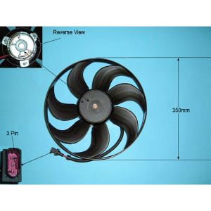 Condenser Cooling Fan VW Golf MK4 (97-06) 1.6 Petrol (Aug 1997 to Aug 1999)