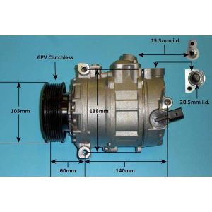 Compressor (AirCon Pump) VW Amorok 2.0 TDi Diesel (May 2012 to 2023)