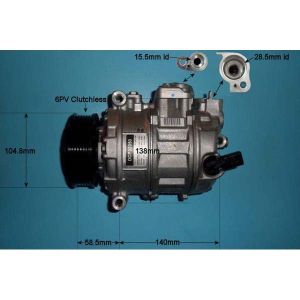 Compressor (AirCon Pump) VW Amorok 2.0 BiTDi Diesel (Sep 2010 to May 2012)