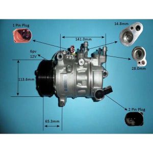 Compressor (AirCon Pump) Man TGE 2.0 TDi Diesel (Jan 2021 to 2023)