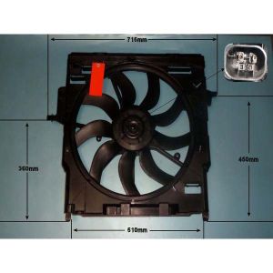 Radiator Cooling Fan BMW X5 3.0 D xDrive N57 (E70) Diesel (Oct 2008 to Jul 2013)