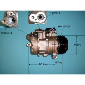 Compressor (AirCon Pump) BMW 318 2.0 D N47 (E90) Diesel (Sep 2008 to Feb 2010)