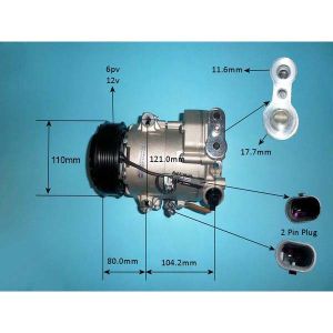 Compressor (AirCon Pump) Chevrolet Cruze 1.6 Petrol Manual (Dec 2010 to 2023)