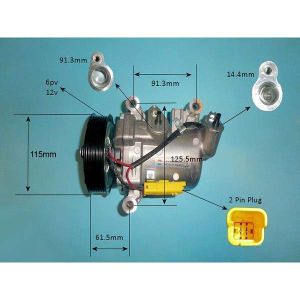 Compressor (AirCon Pump) Citroen Berlingo 1.5 BlueHDi Diesel (Oct 2019 to 2023)