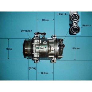 Compressor (AirCon Pump) Fiat Ducato MK3 2.3 JTD Diesel (Apr 2002 to Sep 2002)