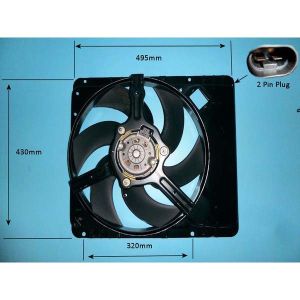 Condenser Cooling Fan Fiat Multipla 1.9 JTD Diesel (Apr 1999 to Jan 2001)