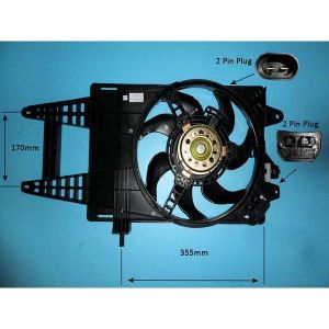 Condenser Cooling Fan Fiat Punto MK2 188 (99-12) 1.2 16v Petrol (Oct 1999 to Jun 2002)