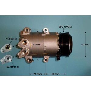 Compressor (AirCon Pump) Ford B-Max 1.4 LPG Petrol (Oct 2012 to Nov 2013)