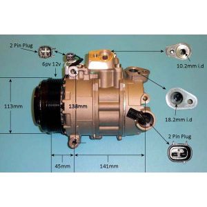 Compressor (AirCon Pump) Ford C-Max 1.5 TDCI Diesel (Mar 2015 to Jun 2019)