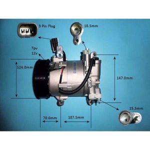 Compressor (AirCon Pump) Honda Civic 2017- 1.0 VTec Petrol (Feb 2017 to 2023)