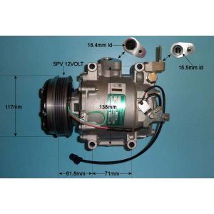 Compressor (AirCon Pump) Honda Civic Hatchback (05-11) 1.3 Petrol (Oct 2008 to 2023)