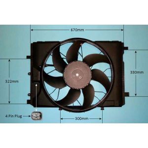 Condenser Cooling Fan Infiniti QX30 2.0 Petrol (Jun 2016 to 2023)