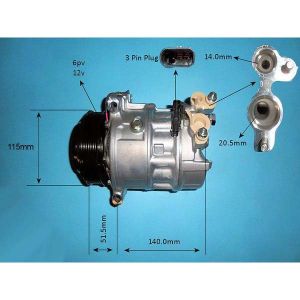 Compressor (AirCon Pump) Jaguar XF 2.0 Petrol (Jul 2017 to 2023)