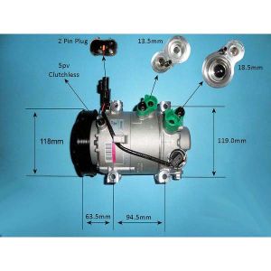 Compressor (AirCon Pump) Kia Pro Cee d 1.4 T-GDi Petrol (Oct 2018 to 2023)