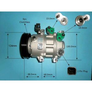 Compressor (AirCon Pump) Kia Sportage 1.6 GDi Petrol (Sep 2015 to Sep 2022)