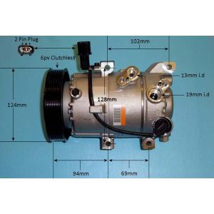 Compressor (AirCon Pump) Kia Pro Cee d 1.6 GDi Petrol (Mar 2013 to Jul 2018)