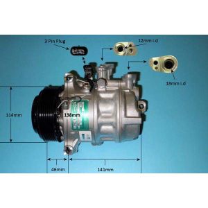Compressor (AirCon Pump) Mercedes C Class (W205) C180 1.5 Petrol (Jun 2019 to 2023)