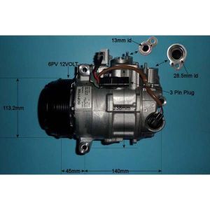 Compressor (AirCon Pump) Mercedes C Class (W204) 1.6 C180 Petrol (Feb 2011 to Aug 2014)