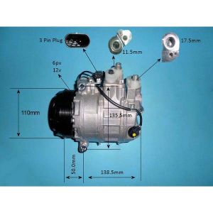 Compressor (AirCon Pump) Mercedes C Class (W205) C400 3.0 Petrol (Apr 2016 to 2023)
