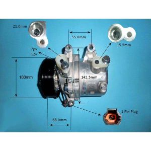 Compressor (AirCon Pump) Nissan Micra 1.2 Petrol Manual (Mar 2013 to 2023)