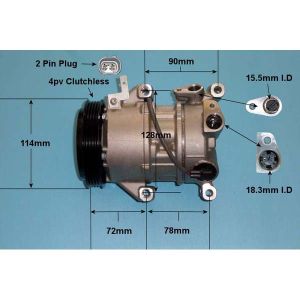 Compressor (AirCon Pump) Subaru Trezia 1.33 Petrol (Mar 2011 to 2023)