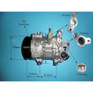 Compressor (AirCon Pump) Toyota Corolla 1.2 Petrol (Jan 2019 to 2023)