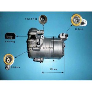 Compressor (AirCon Pump) Volvo S60 MK3 2.0 T8 Twin Engine Hybrid Petrol (Feb 2019 to 2023)